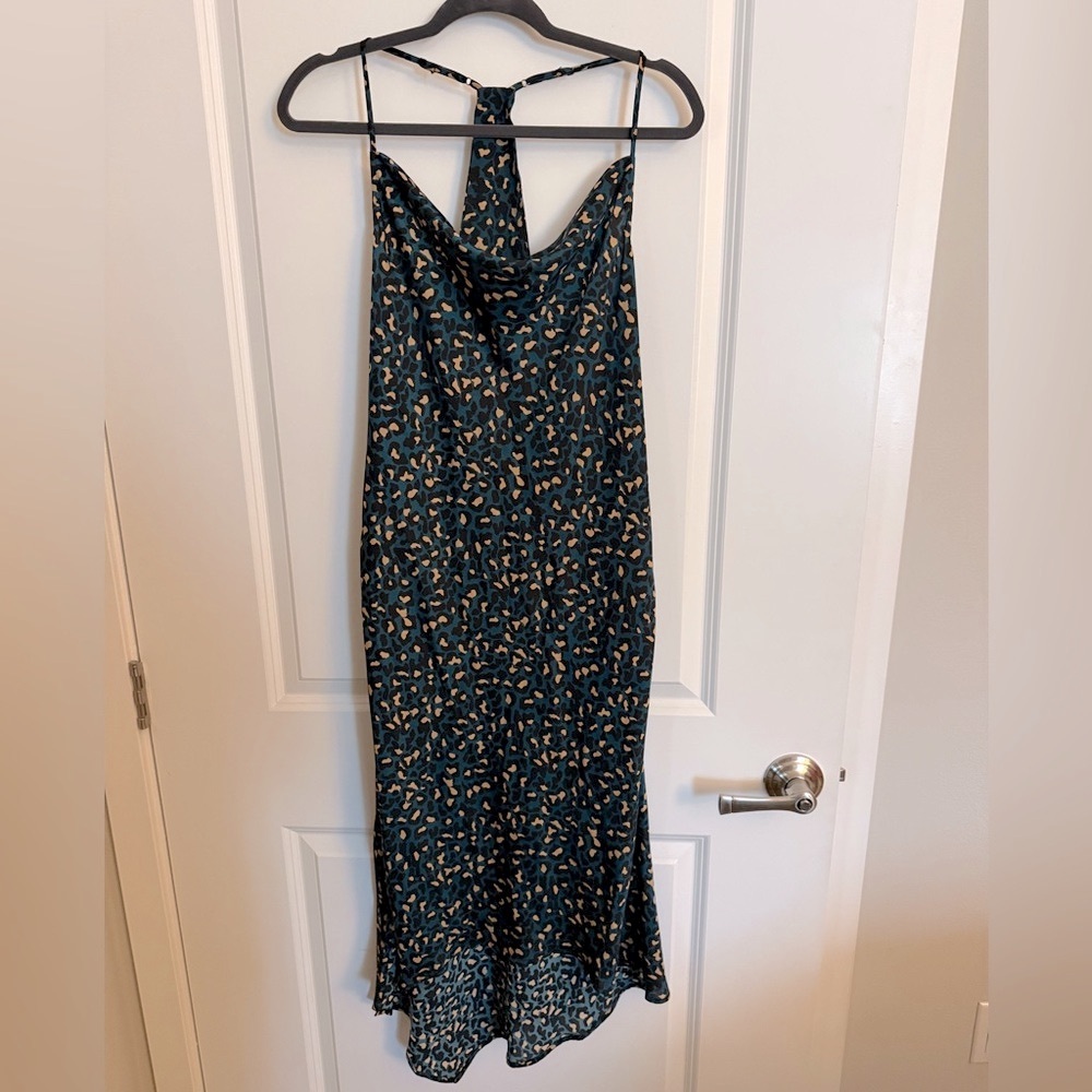 BCBGeneration Black and White Halter Slip Dress